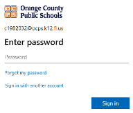 Microsoft 365 sign-in page showing the unsupported Forgot my password link below the password field.